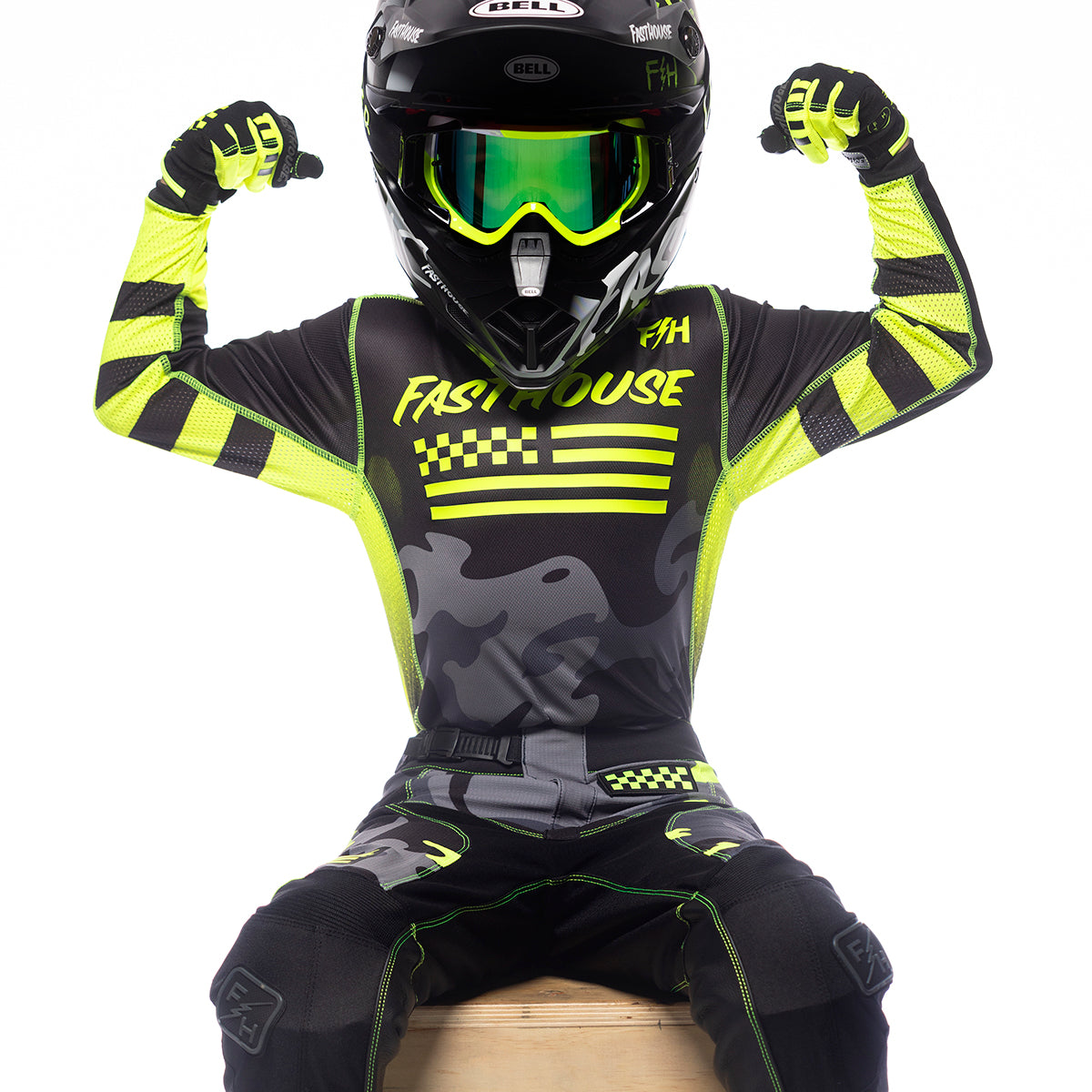 Grindhouse Riot Youth Jersey - Black/High Viz