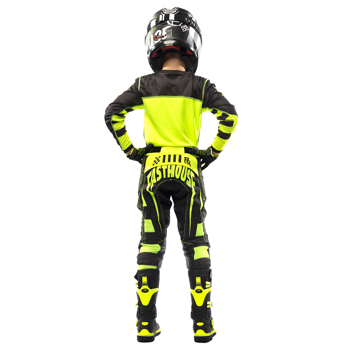 Grindhouse Riot Youth Pant - Black/High Viz