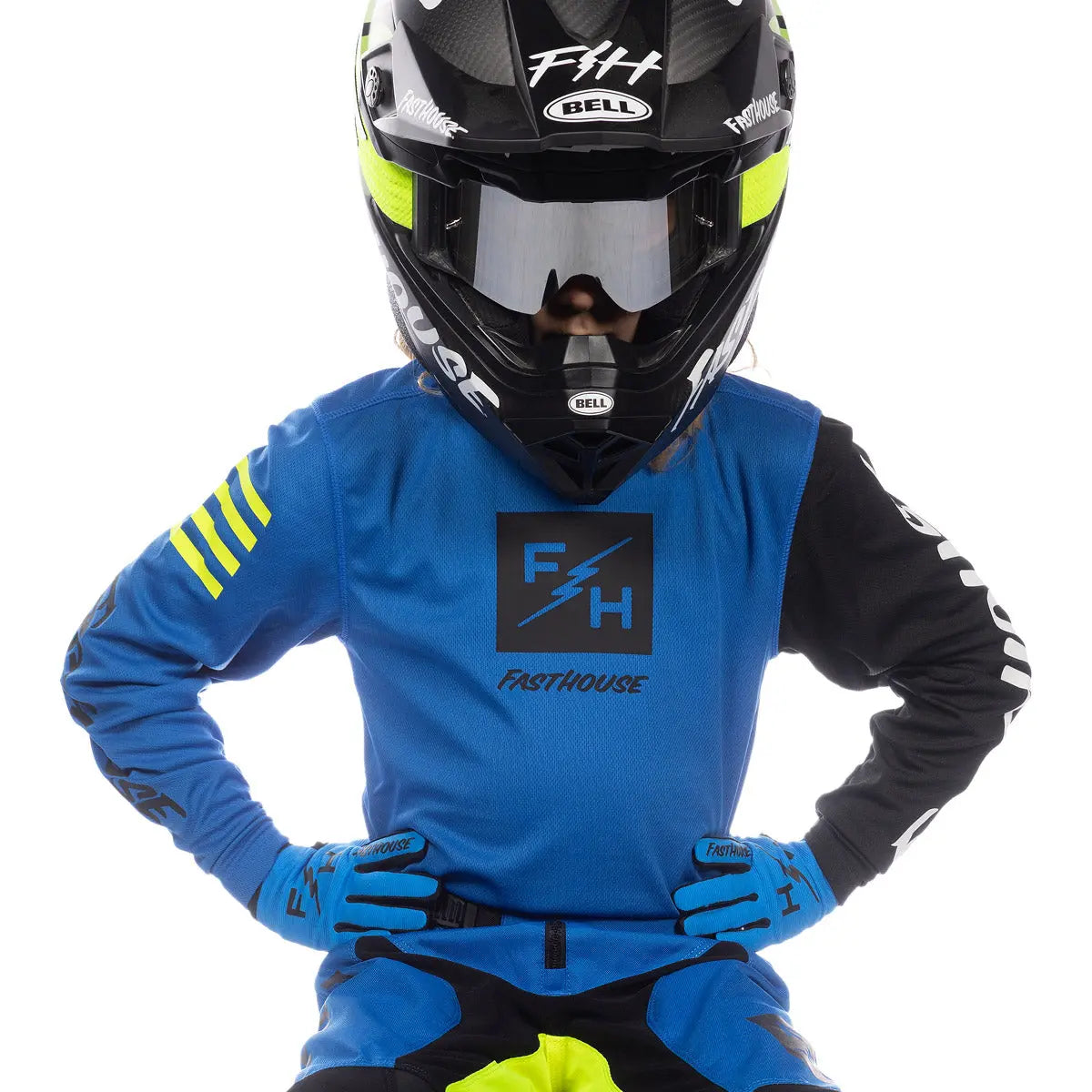 Carbon Echo Youth Jersey - Electric Blue Fasthouse