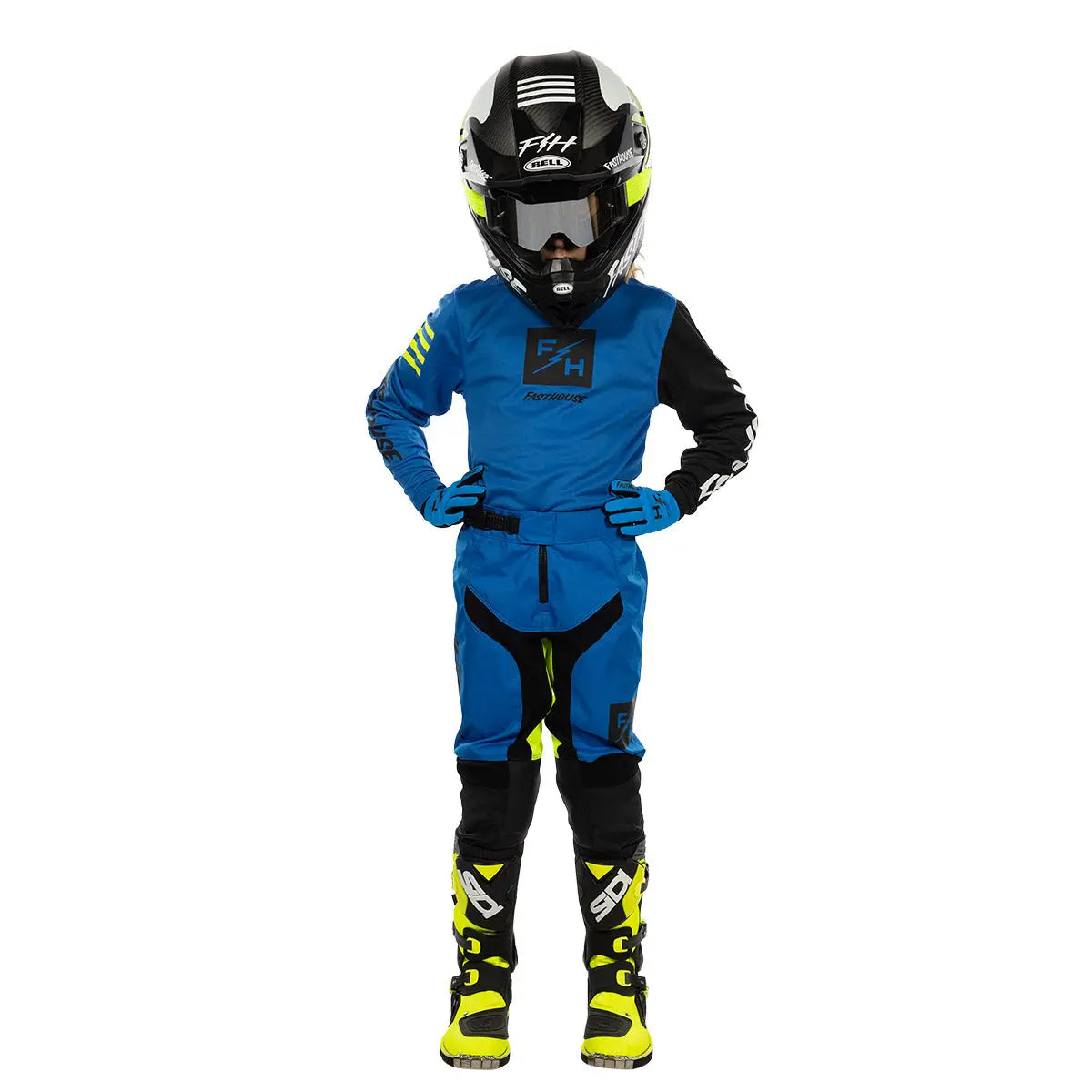 Carbon Echo Youth Jersey - Electric Blue Fasthouse