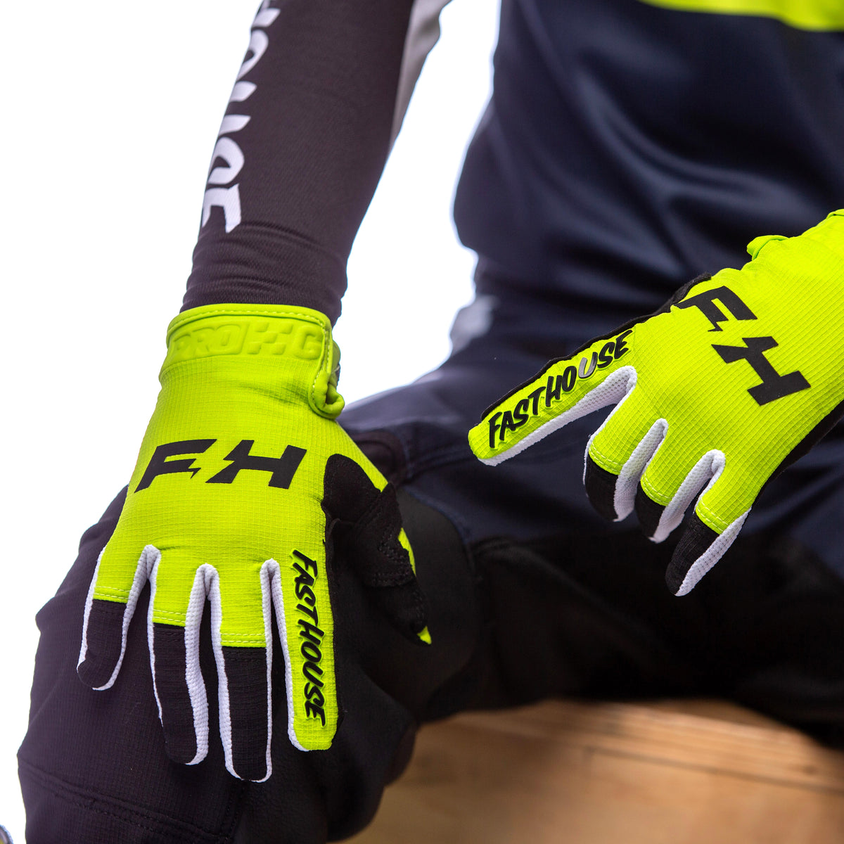 Youth Grindhouse Pro Apex Glove- Flo Green