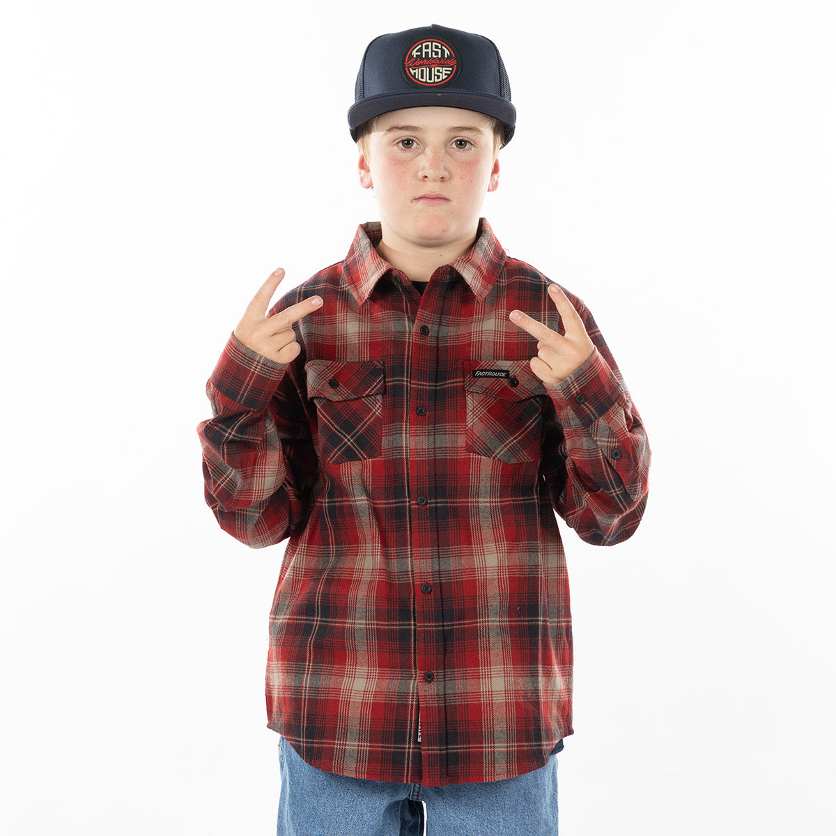 Saturday Night Special Youth Flannel - Red/Black