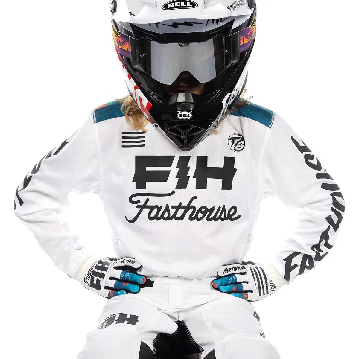 TB Island Hopper Grindhouse Youth Jersey - White Fasthouse