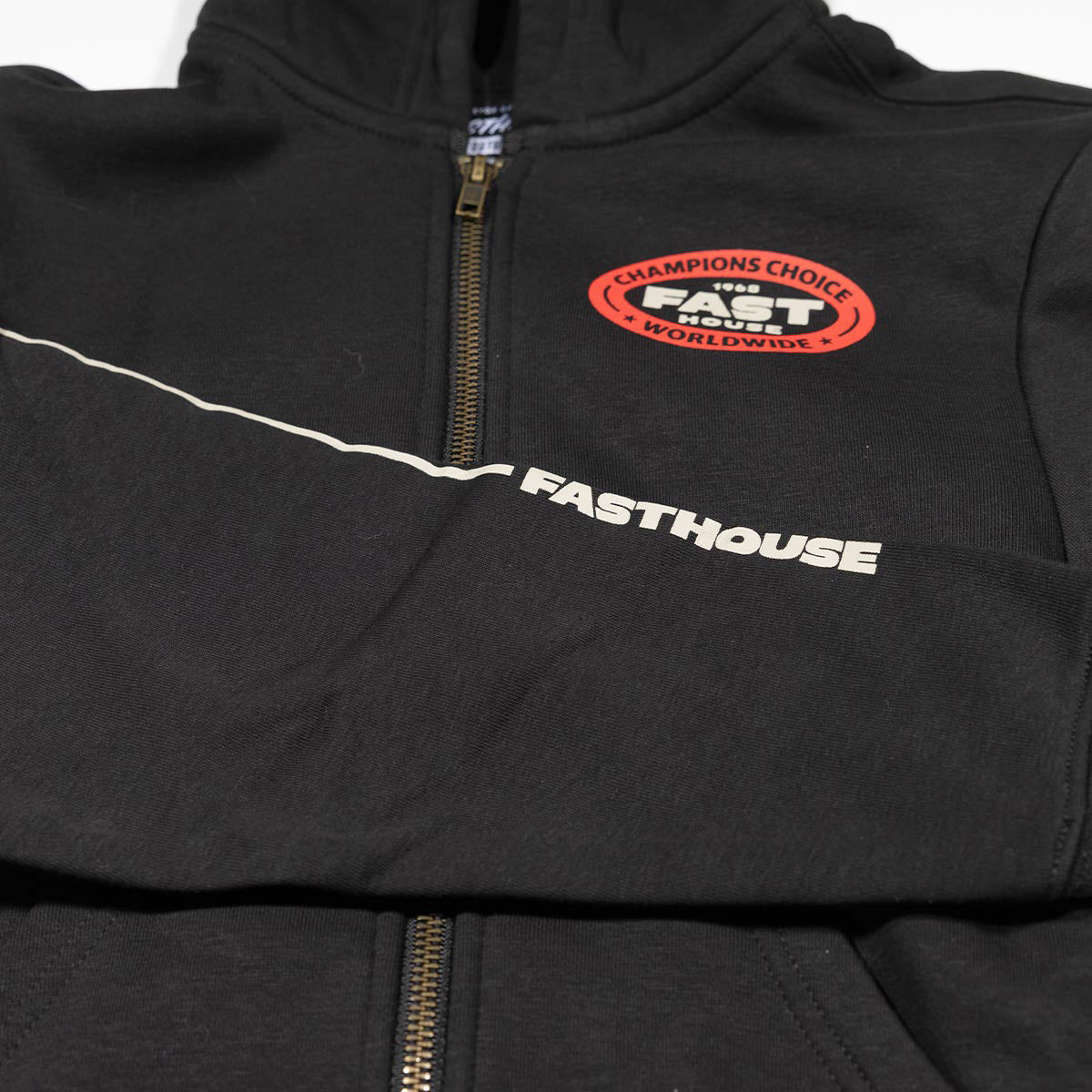 Youth Petrol Hooded Zip-Up - Black