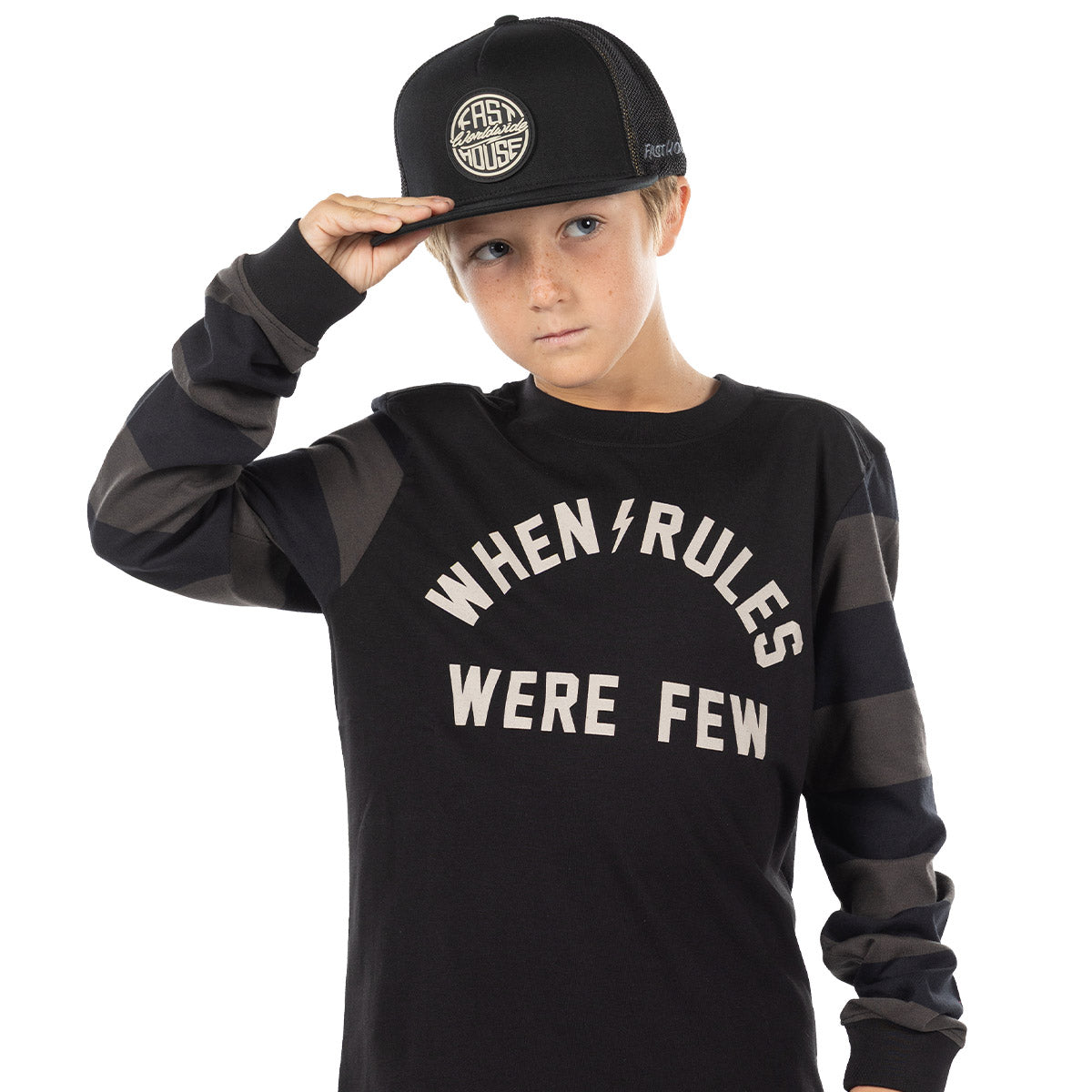Sherwin Youth Yarn Dye LS Tee - Black