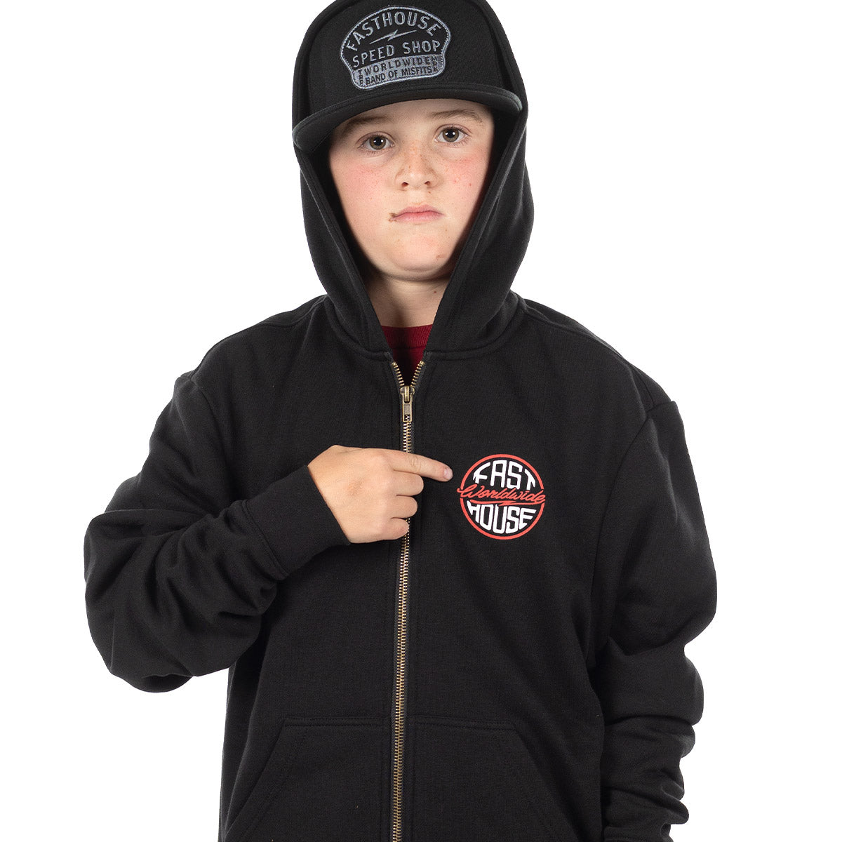 Squall Youth Hooded Pullover - Black