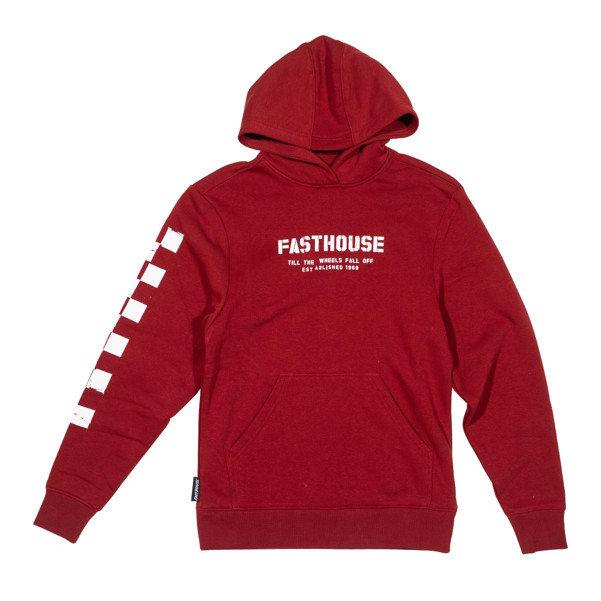 Youth Torn Hooded Pullover - Red