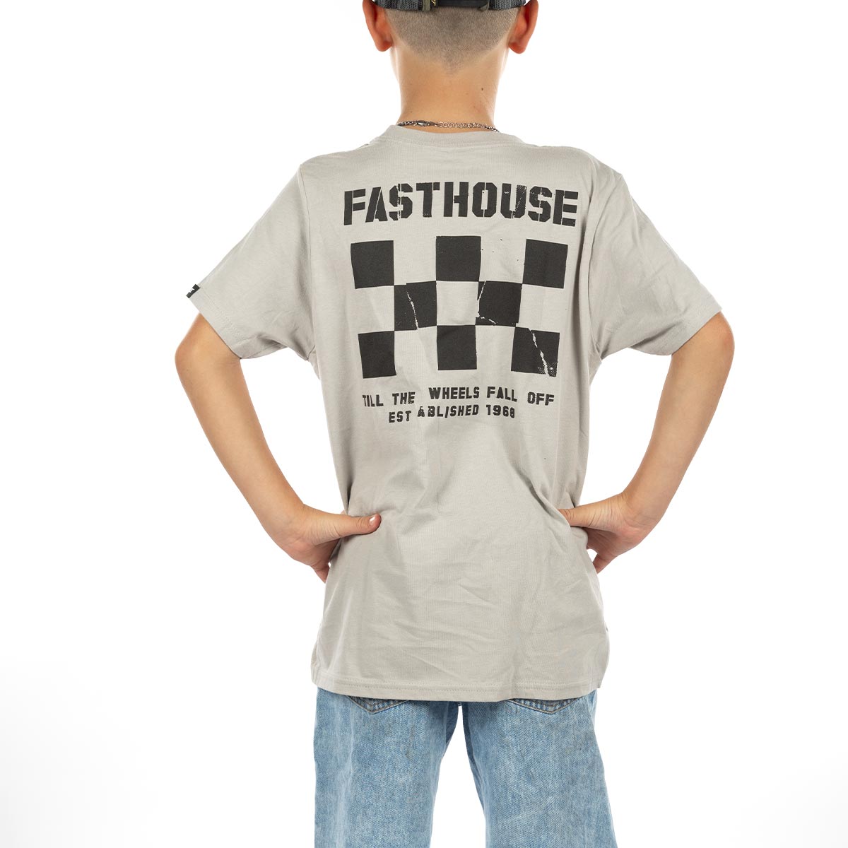 Youth Torn SS Tee - Gray