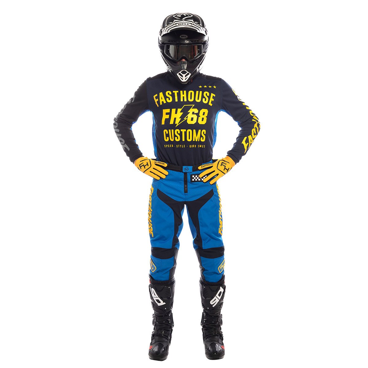 Fasthouse - Grindhouse Youth Pant - Blue/Yellow