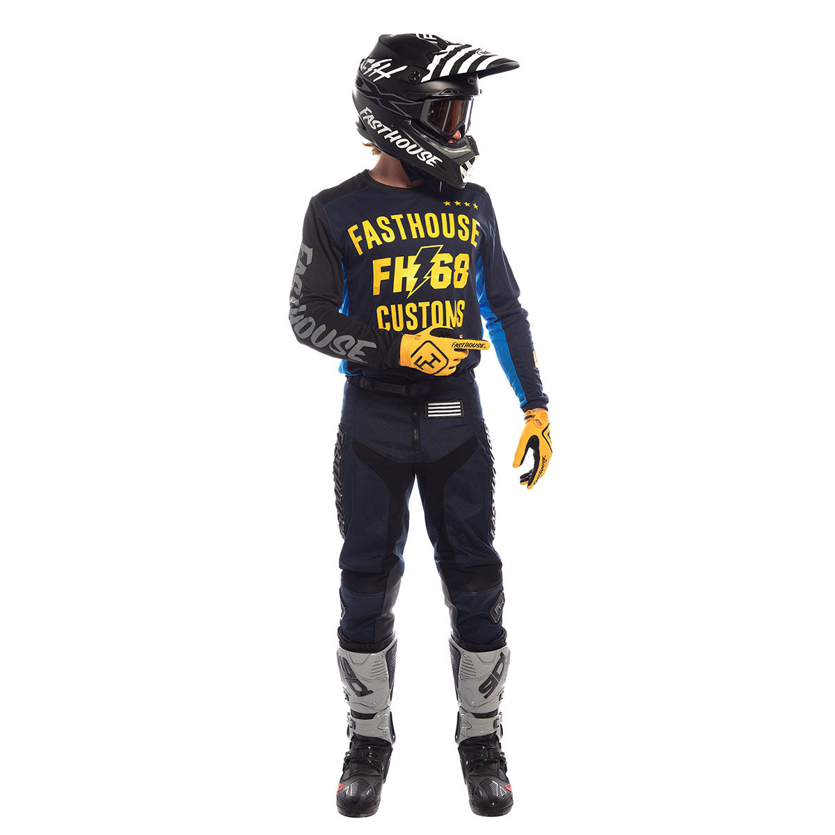 Fasthouse - Worx 68 Jersey - Blue/Yellow