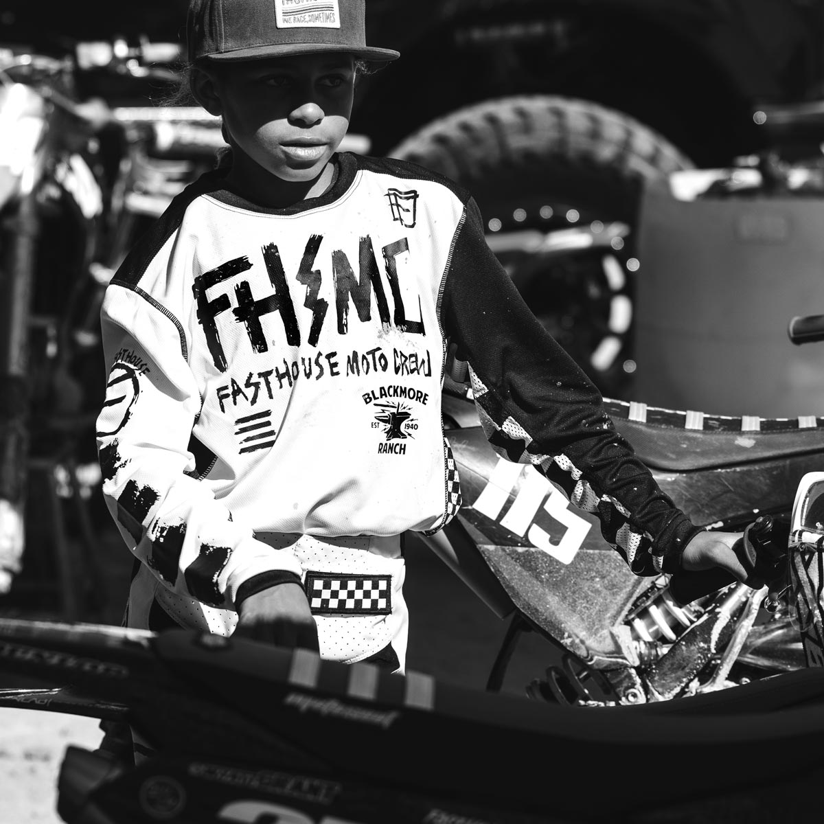 Grindhouse Punk Youth Jersey - White/Black