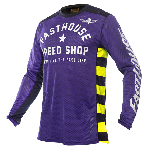 gibous(ギボス) logo jersey scorpion black purple tops