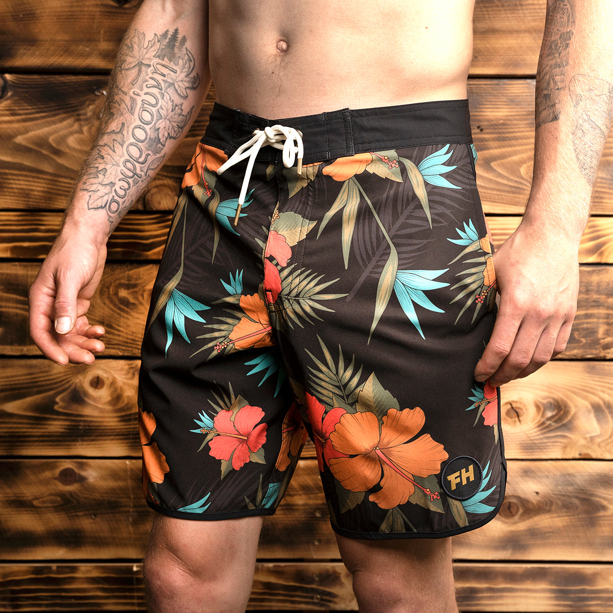 After Hours 18" Boardshort - Dark Floral