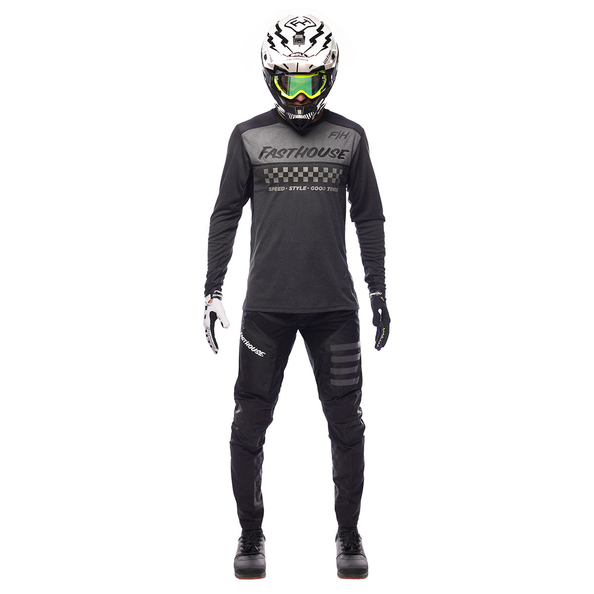 Alloy Mesa Long Sleeve Jersey - Heather Charcoal/Black