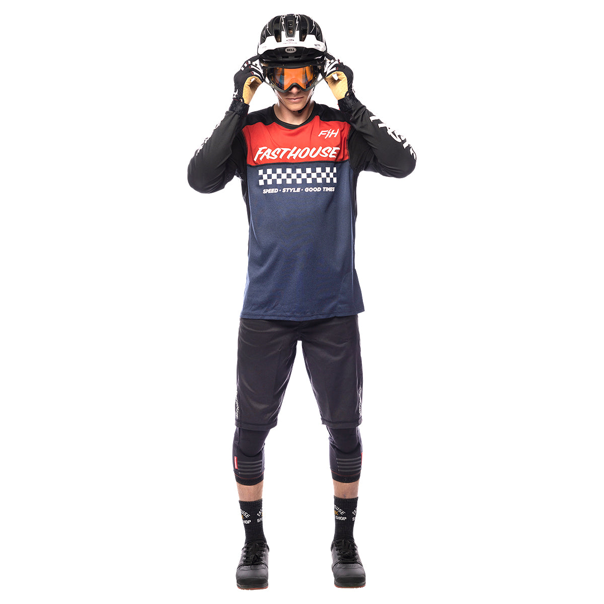 Alloy Mesa Long Sleeve Jersey - Heather Red/Navy
