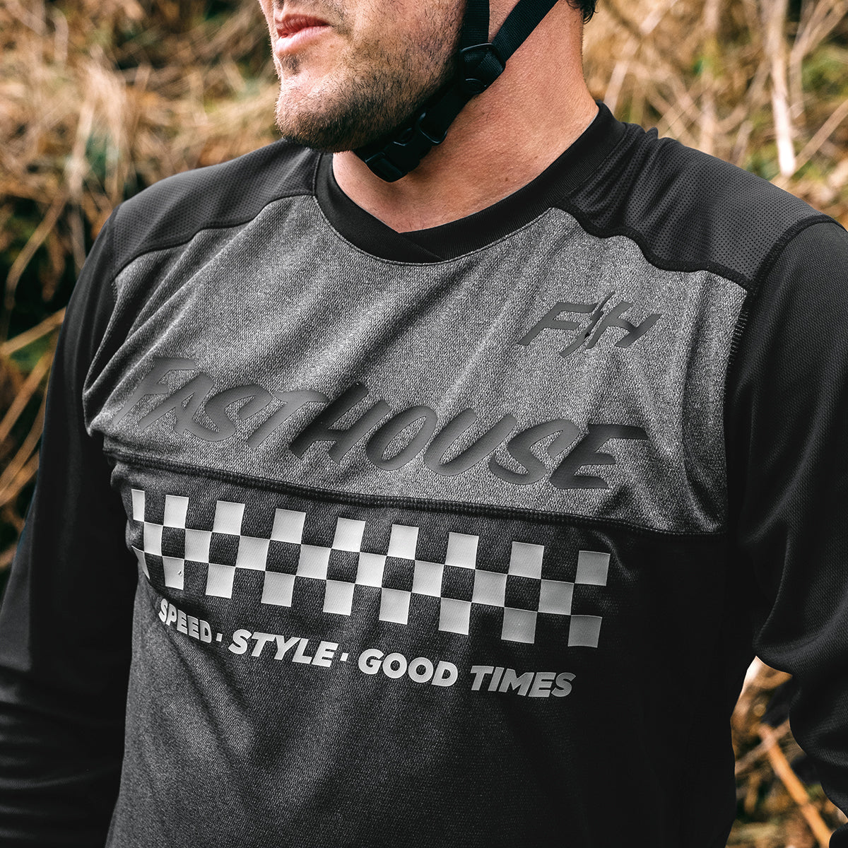 Alloy Mesa Long Sleeve Jersey - Heather Charcoal/Black