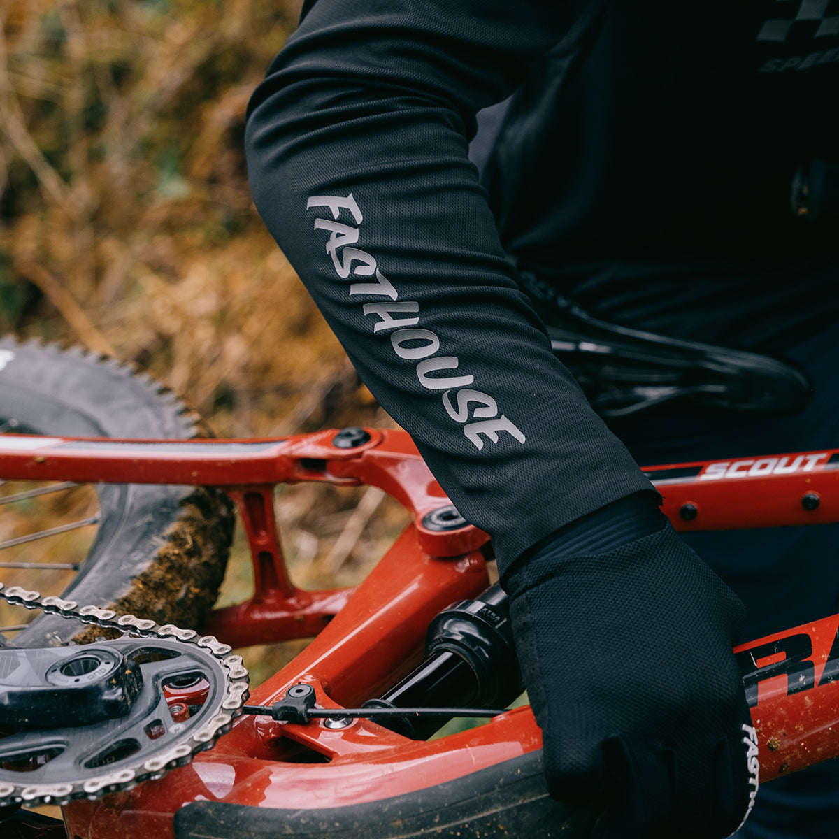Alloy Mesa Long Sleeve Jersey - Heather Charcoal/Black