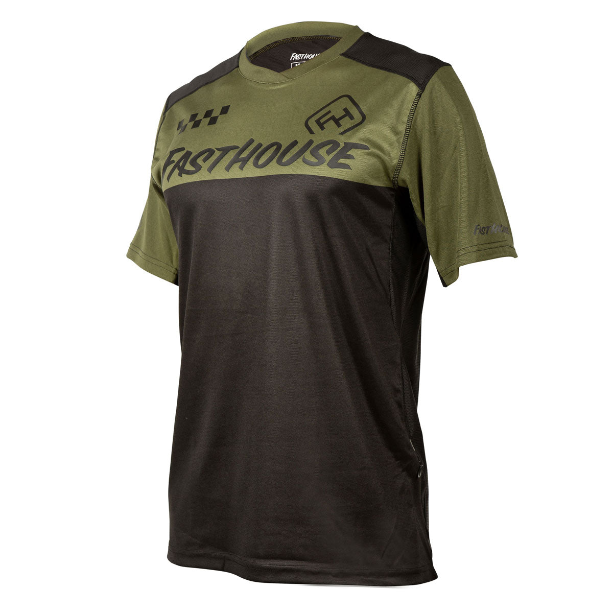 Front- Alloy Block SS Jersey - Olive/Black