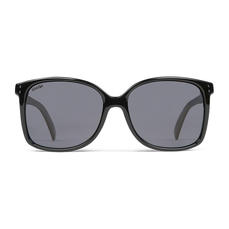 VonZipper Castaway Polarized Sunglasses - Black Gloss/Wildfire Vintage Gray Fasthouse