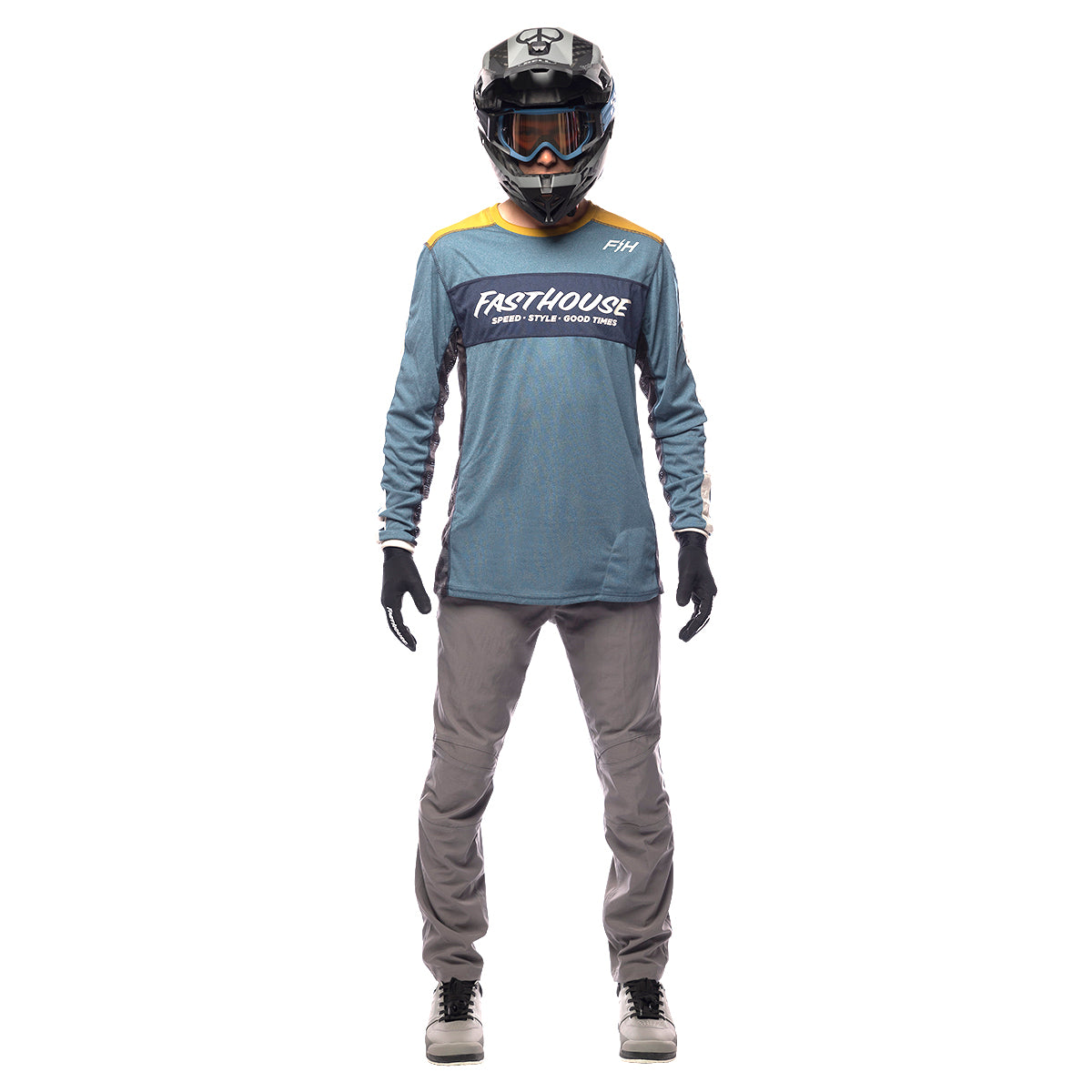 Classic Acadia Long Sleeve Youth Jersey - Heather Indigo
