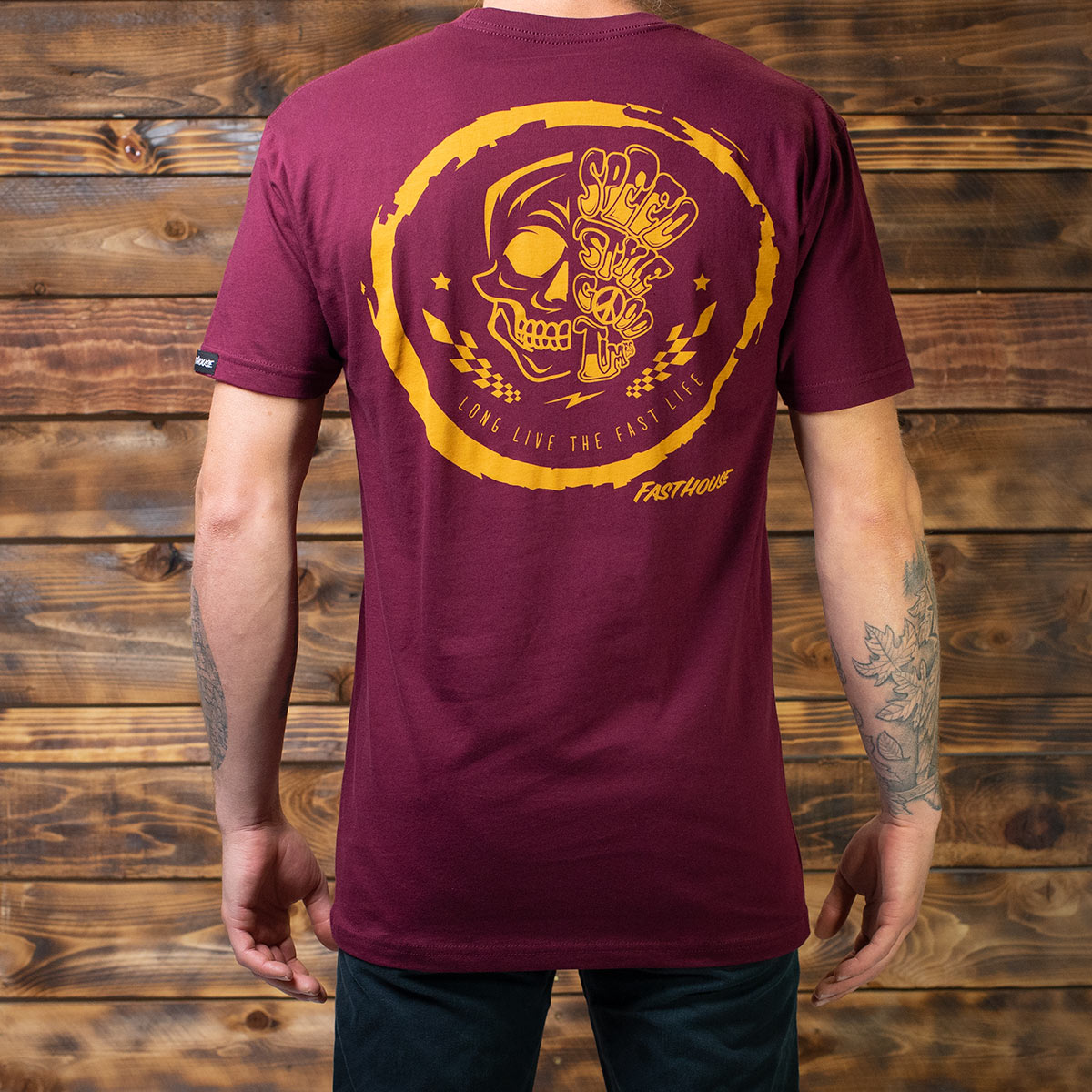 Skully Tee - Maroon