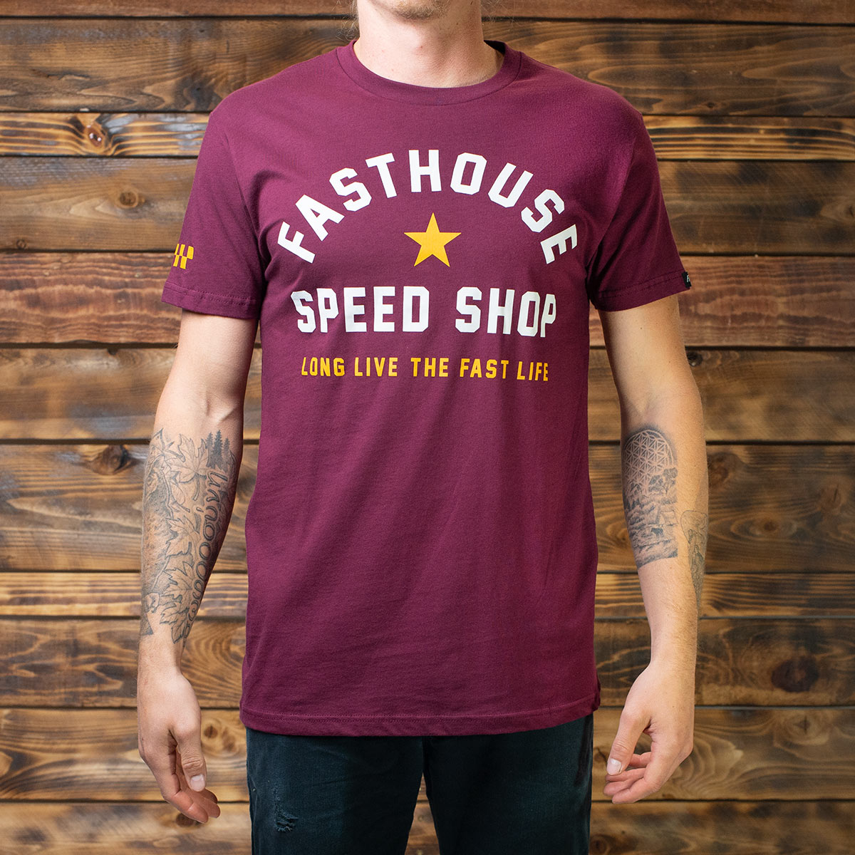 Fast Life Tee - Maroon