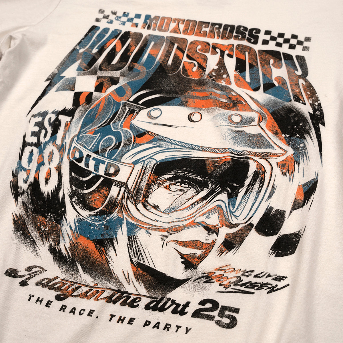 Day in the Dirt 25 MX Woodstock Women's Tee - Vintage White