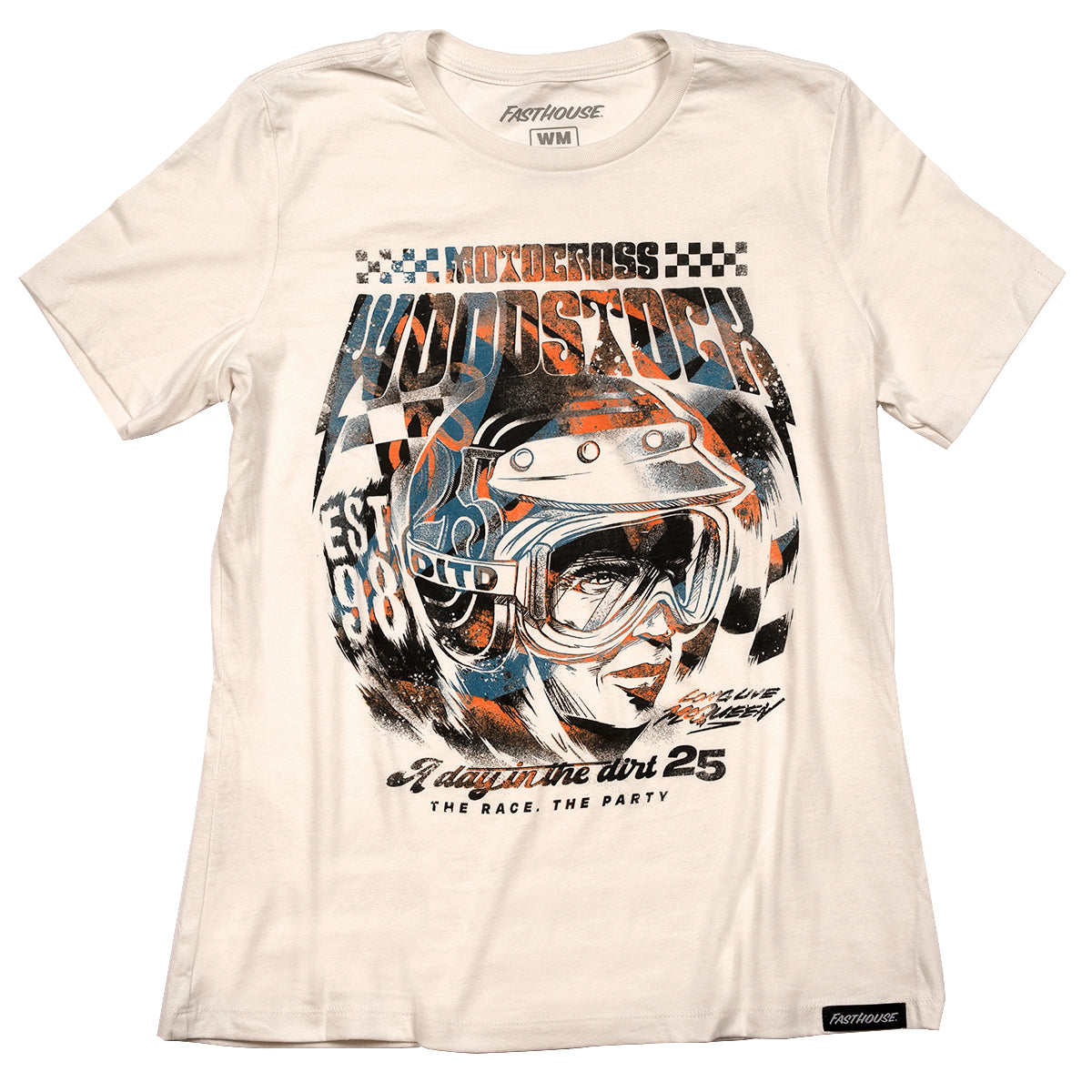 Day in the Dirt 25 MX Woodstock Women's Tee - Vintage White