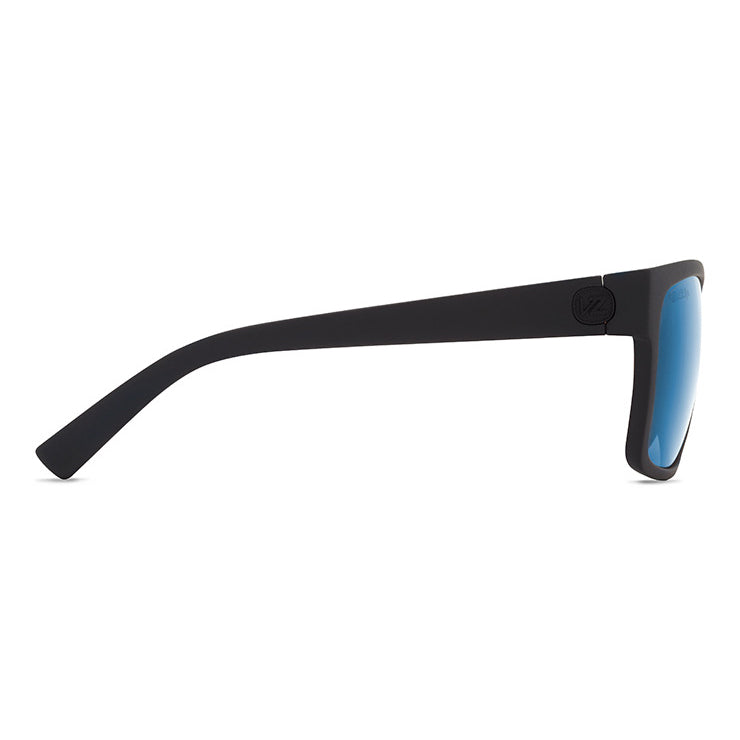 VonZipper Dipstick Polarized Sunglasses - Black Satin/Wildlife Blue Flash Fasthouse
