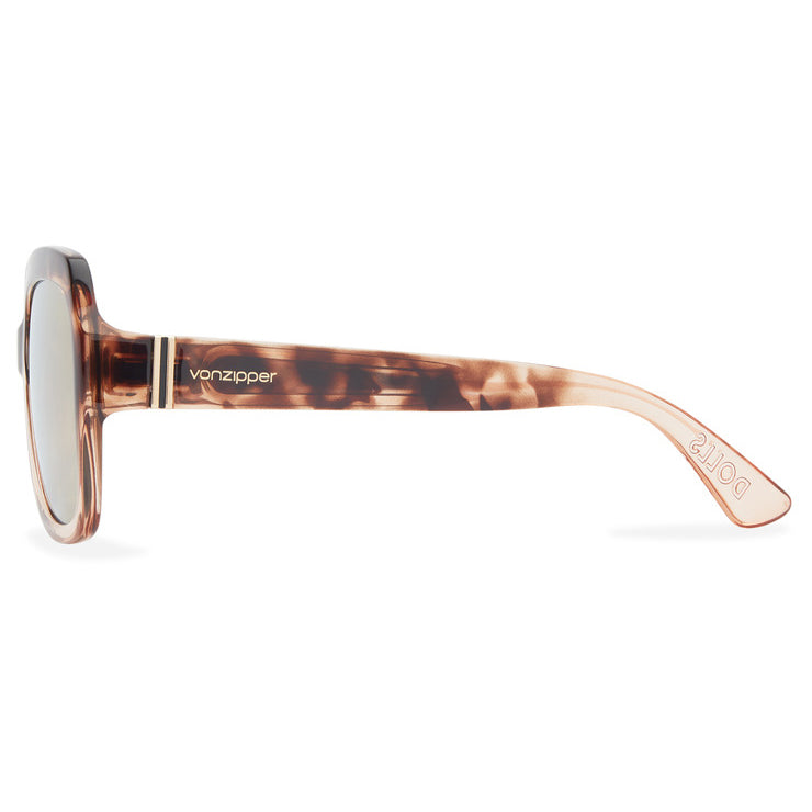 VonZipper Dolls Sunglasses - Komodo Tortoise/Gold-Pink Chrome