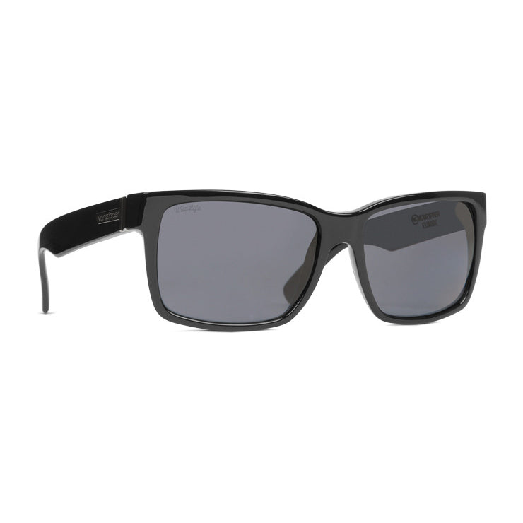 VonZipper Elmore Polarized Sunglasses - Black Gloss/Wildlife Vintage Gray