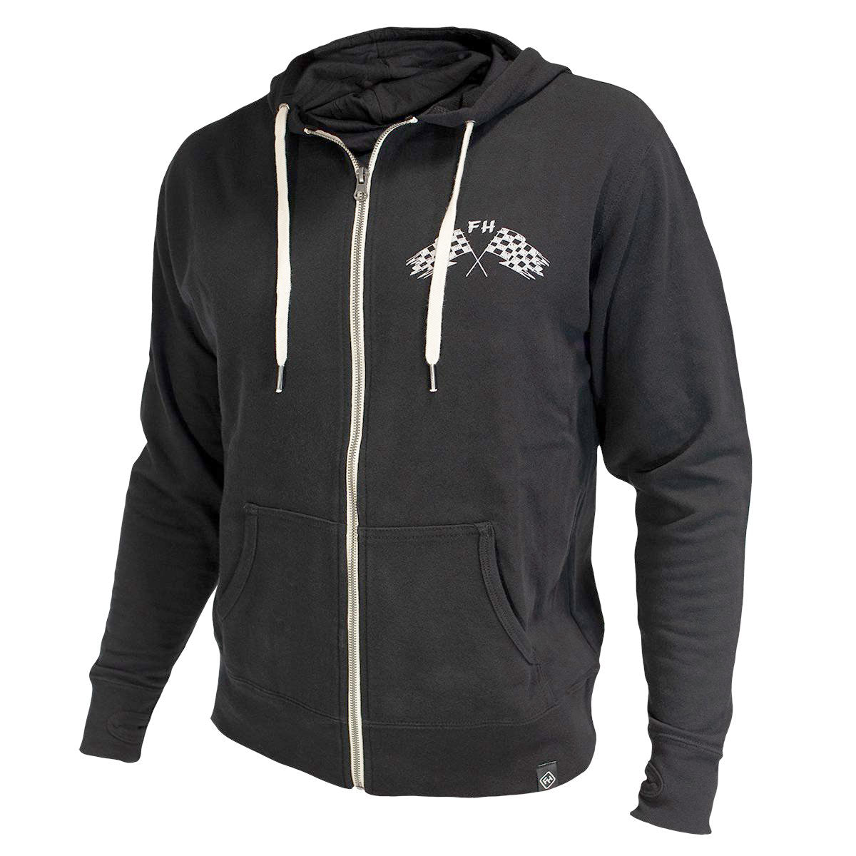 Finish Line Zip Up Hoodie - Black