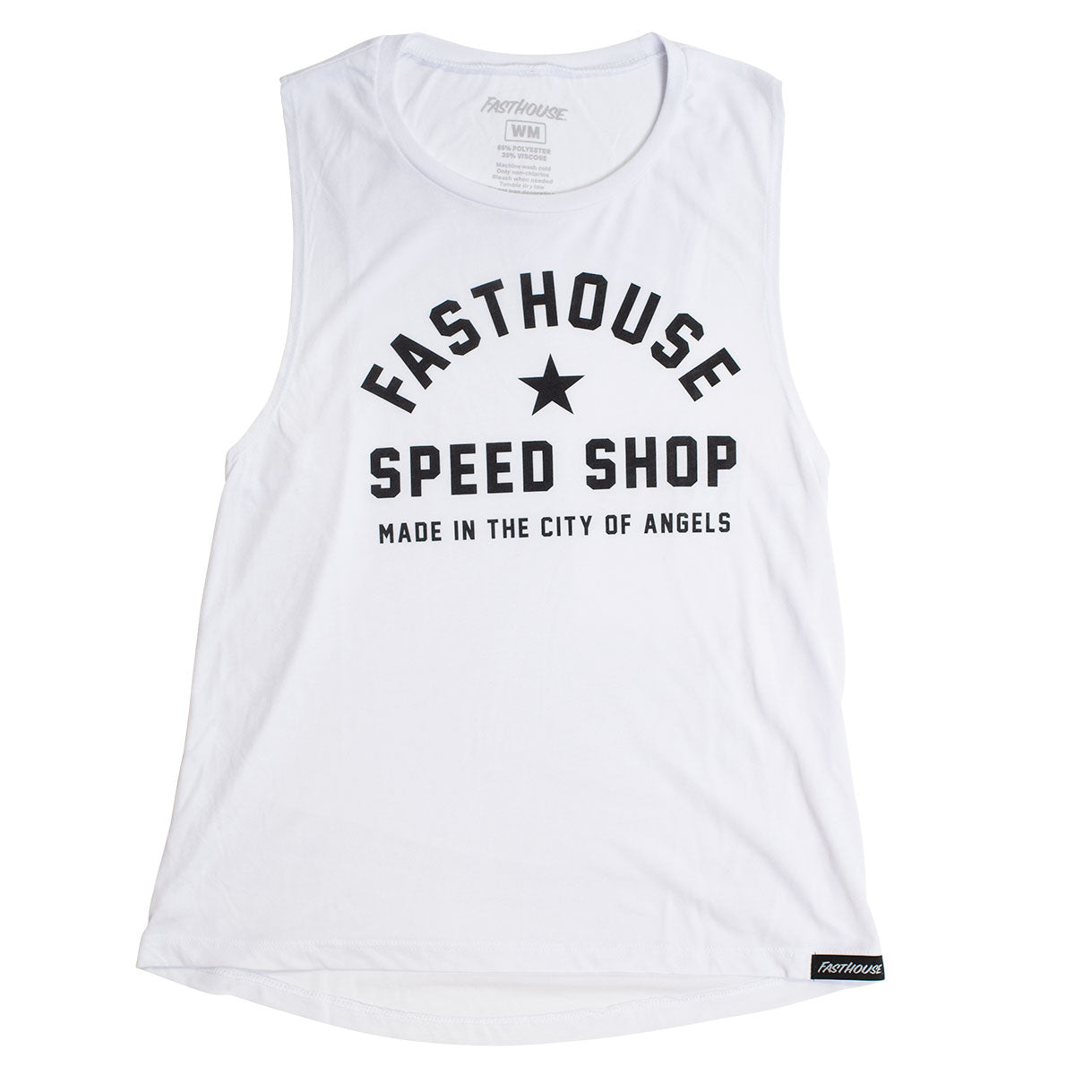 Fast Life Womens Muscle Tank - White