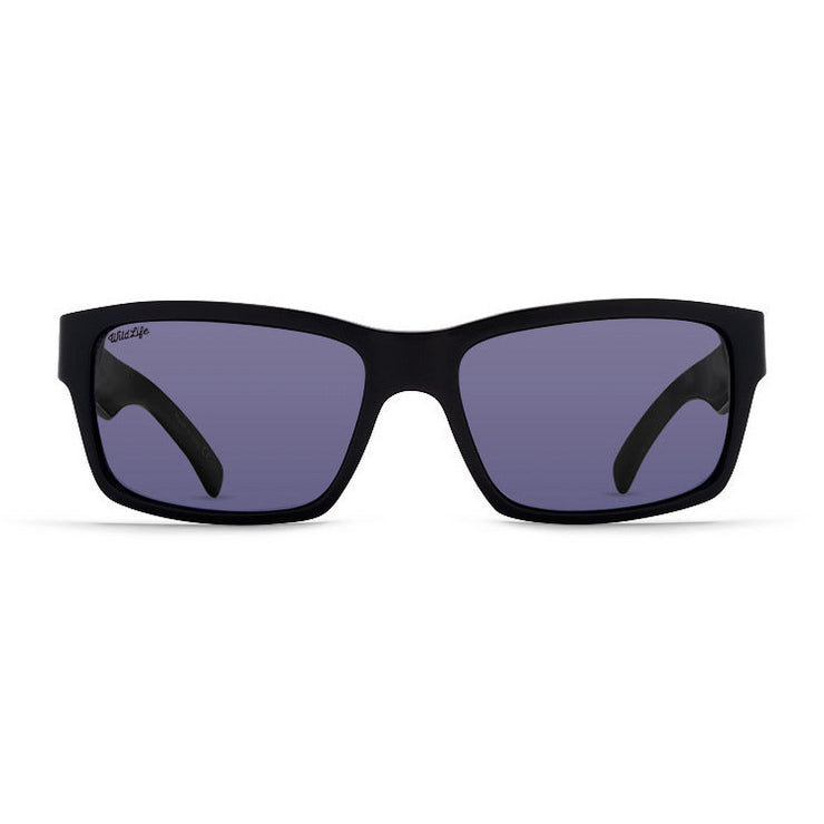 VonZipper Fulton Polarized Sunglasses - Black Gloss/Wildlife Vintage Gray Fasthouse