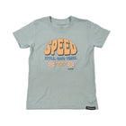 Peachy Keen Girl's Tee - Heather Blue