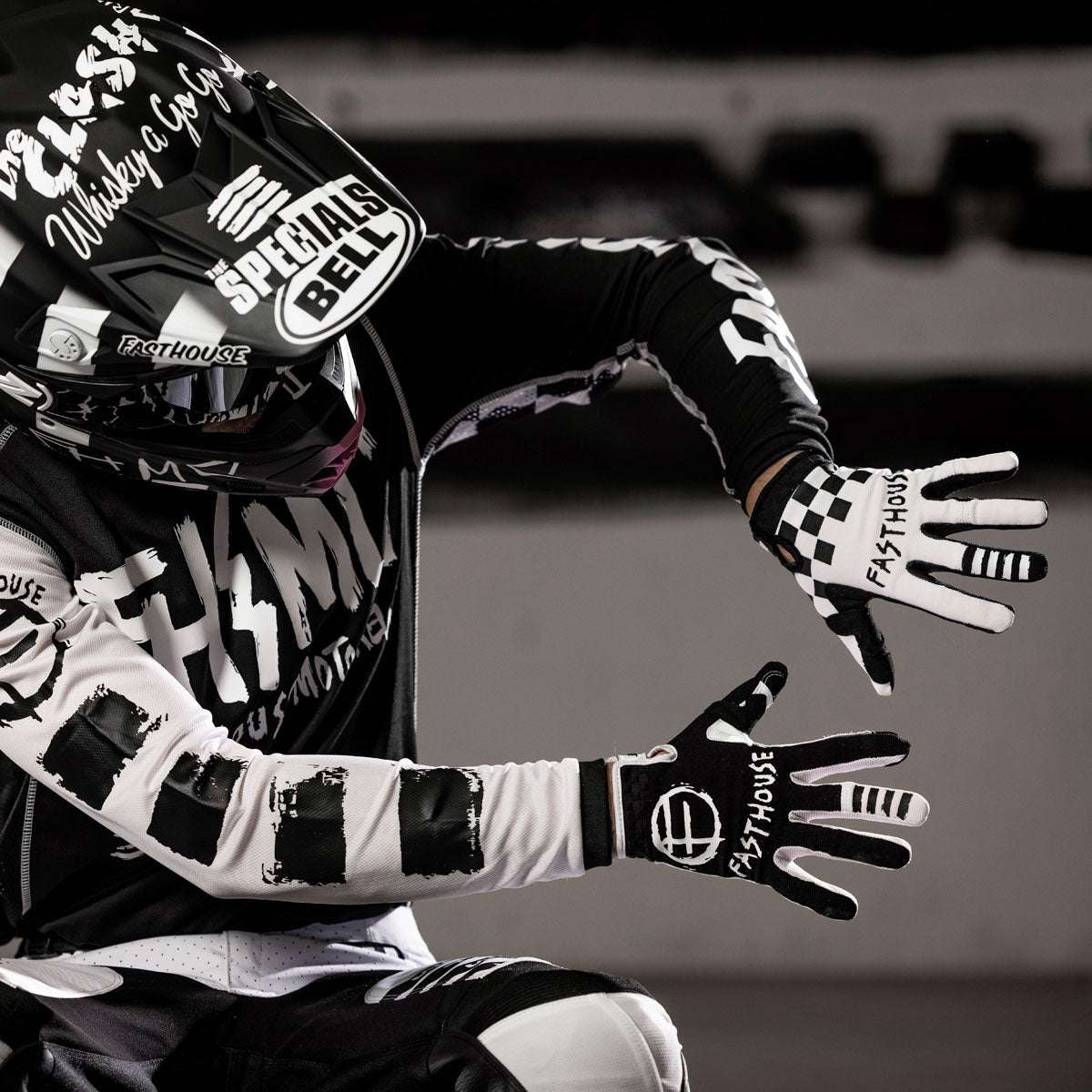 Speed Style Punk Youth Glove - Black/White/Pink