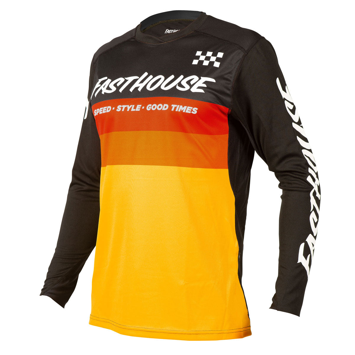 Front- Alloy Kilo LS Jersey - Black/Yellow Success Ac