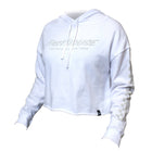 Logo Crop Women's Hooded Pullover - White