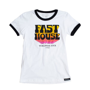 Morrison Womens Ringer Tee - White/Black