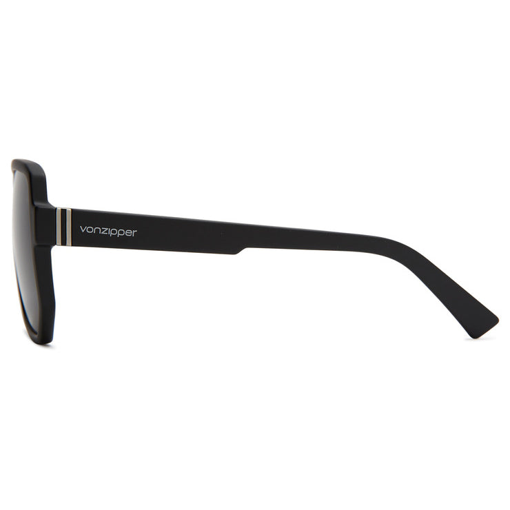 VonZipper Roller Polarized Sunglasses - Black Satin/Vintage Gray Fasthouse