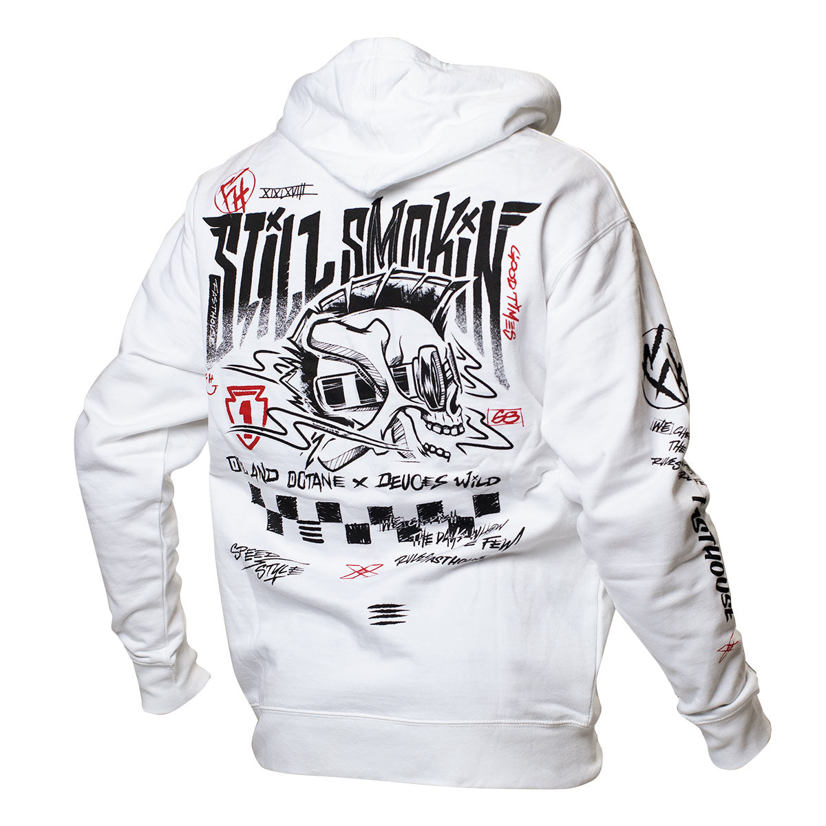 Still Smokin '21 Hooded Pullover - White