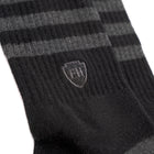 Striped Crew Socks, 3 Pack - Black/White