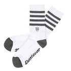 Striped Crew Socks, 3 Pack - Black/White