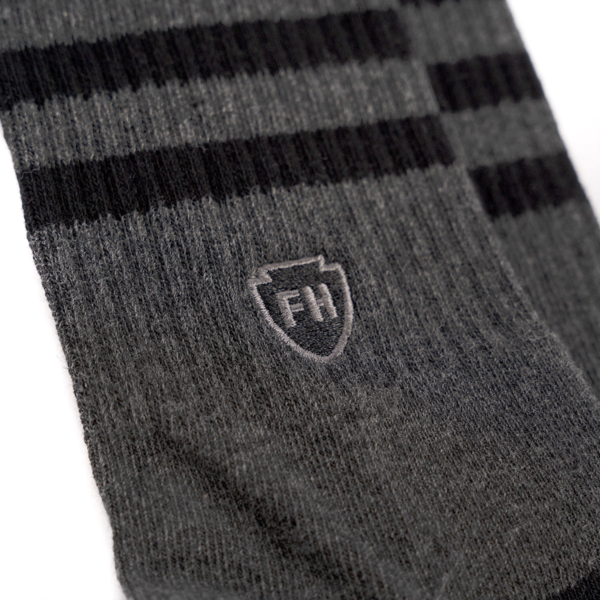 Striped Crew Socks, 3 Pack - Black/White