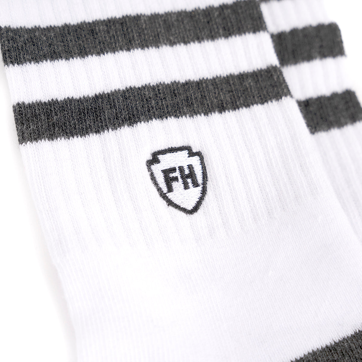 Striped Crew Socks, 3 Pack - Black/White
