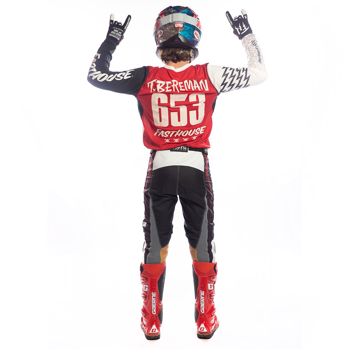 Raven Bereman Youth Jersey - Cream/Red