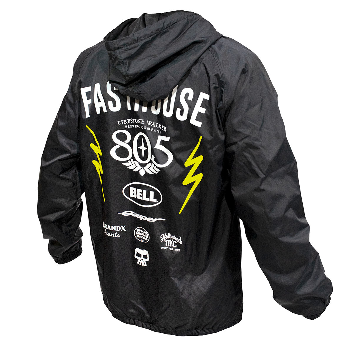 Team Hooded Coach Jacket - Black