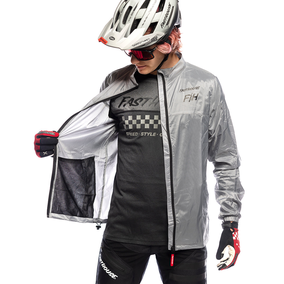 Tracker Packable Windbreaker - Light Gray