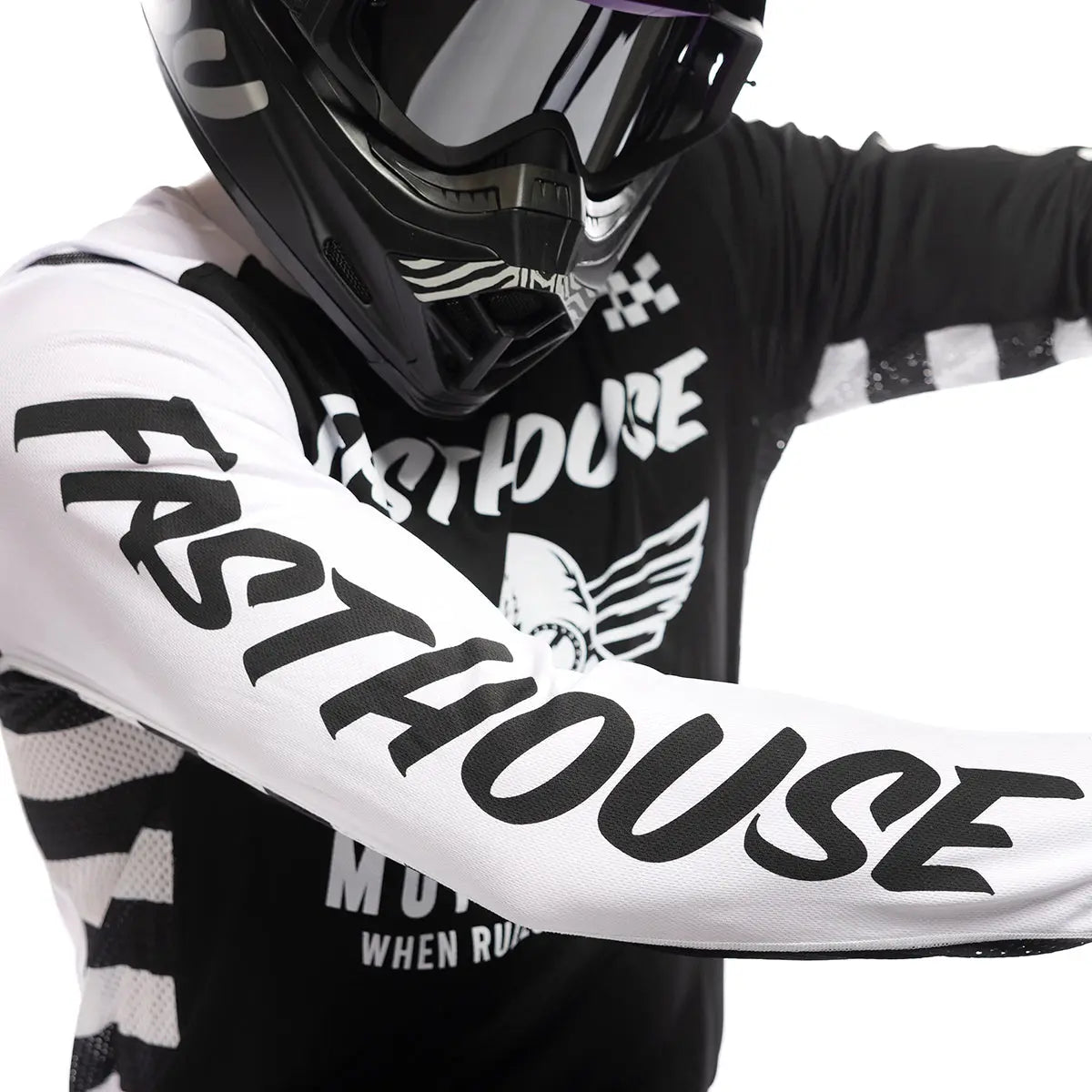 gear factor mx Fasthouse USA Grindhouse Factor Jersey - Black/White