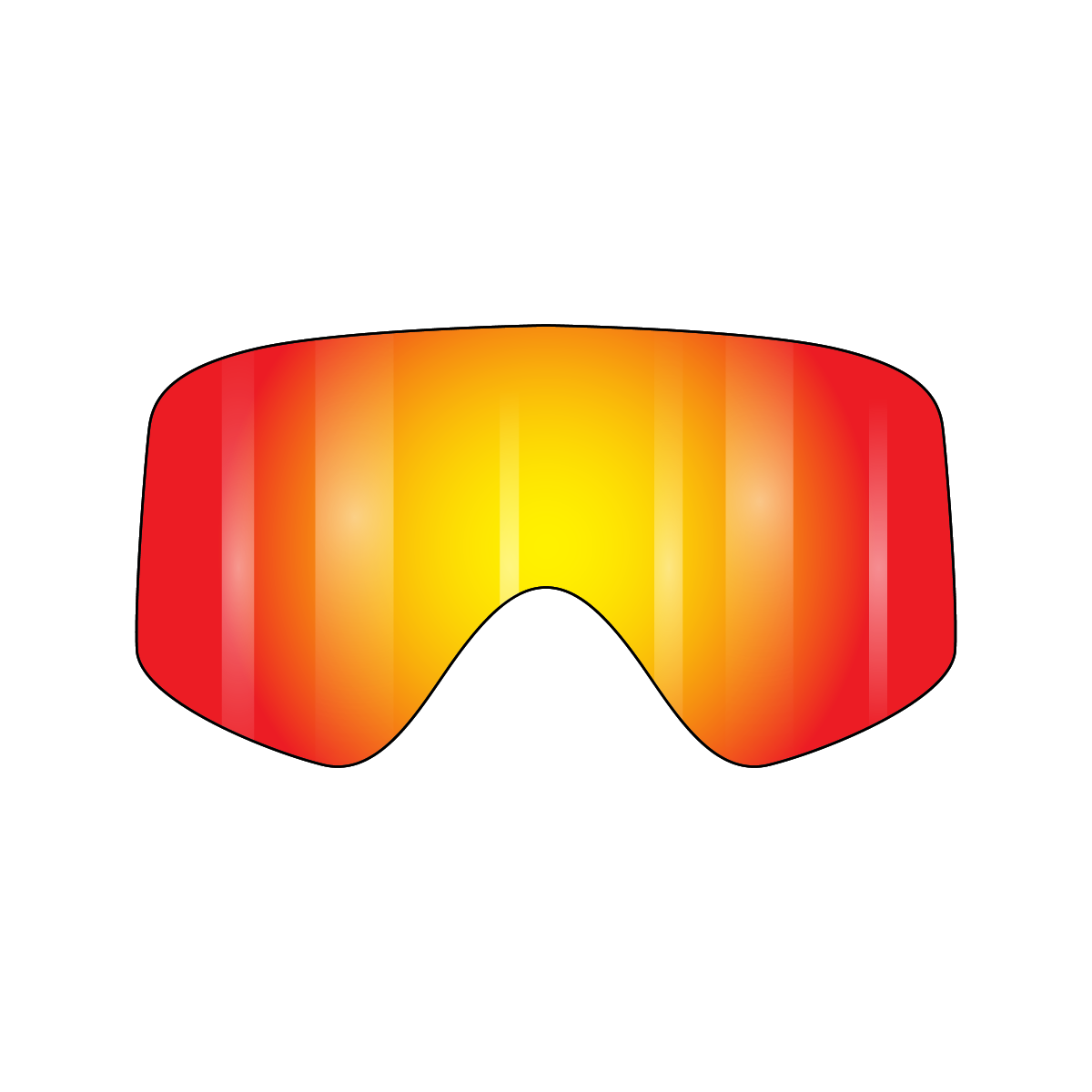 VonZipper Porkchop Spare Injected Lens - Clear Chrome Orange